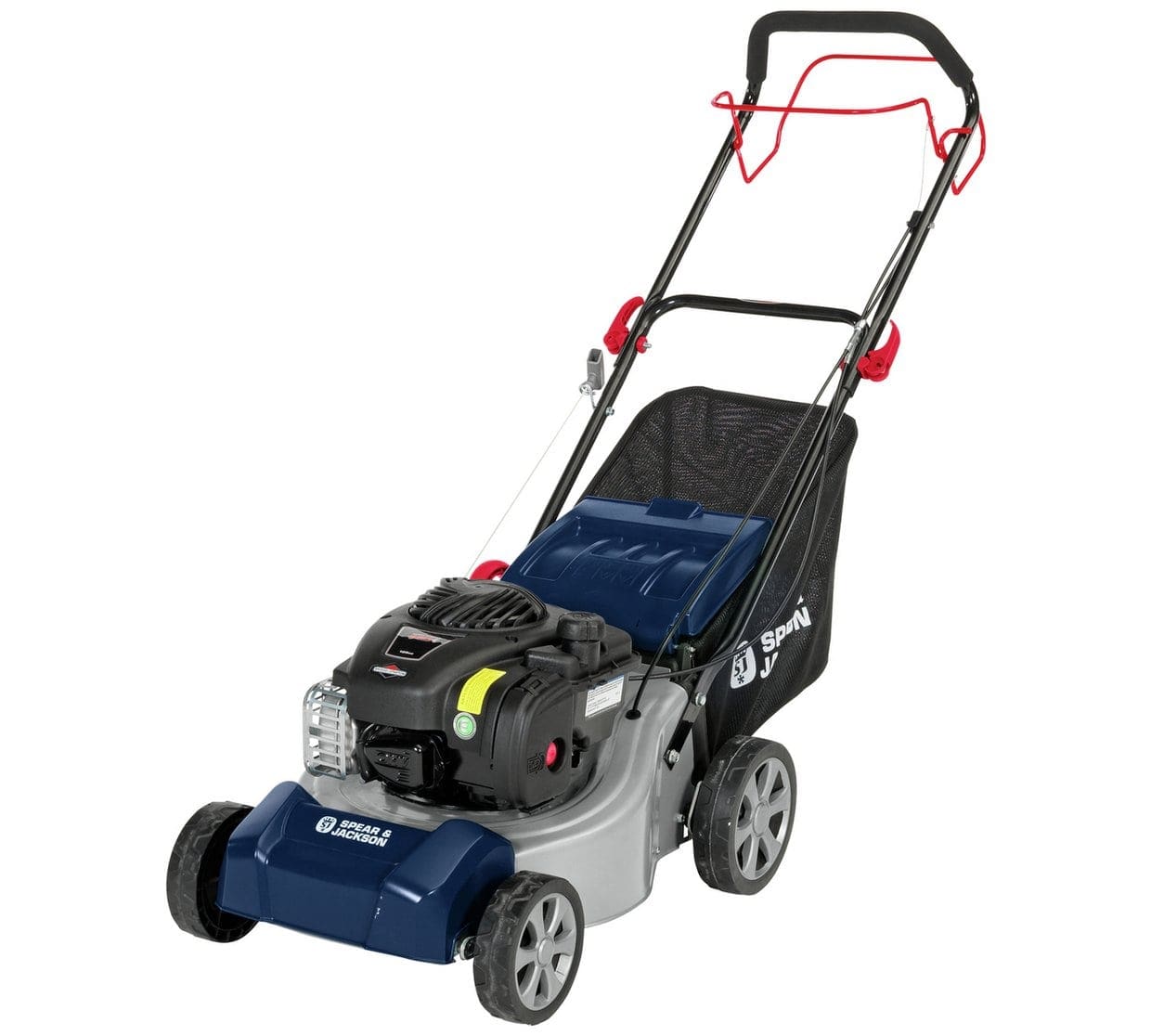 SPEAR & JACKSON 41CM SELF PROPELLED PETROL LAWNMOWER WITH BRIGGS & STRATTON 450E ENGINE