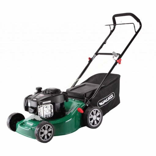 QUALCAST 41CM PUSH PETROL LAWNMOWER WITH BRIGGS & STRATTON 450 ENGINE