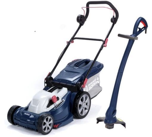 SPEAR & JACKSON 1400W 36CM ELECTRIC LAWNMOWER & 350W GRASS TRIMMER