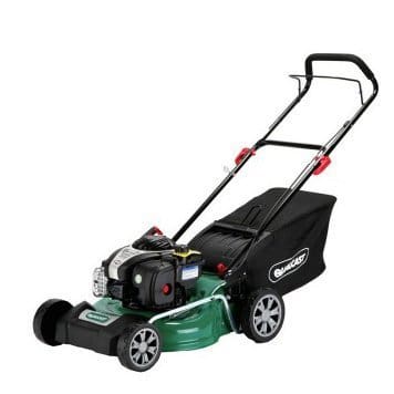 QUALCAST 46CM PUSH PETROL LAWNMOWER WITH BRIGGS & STRATTON 450E ENGINE