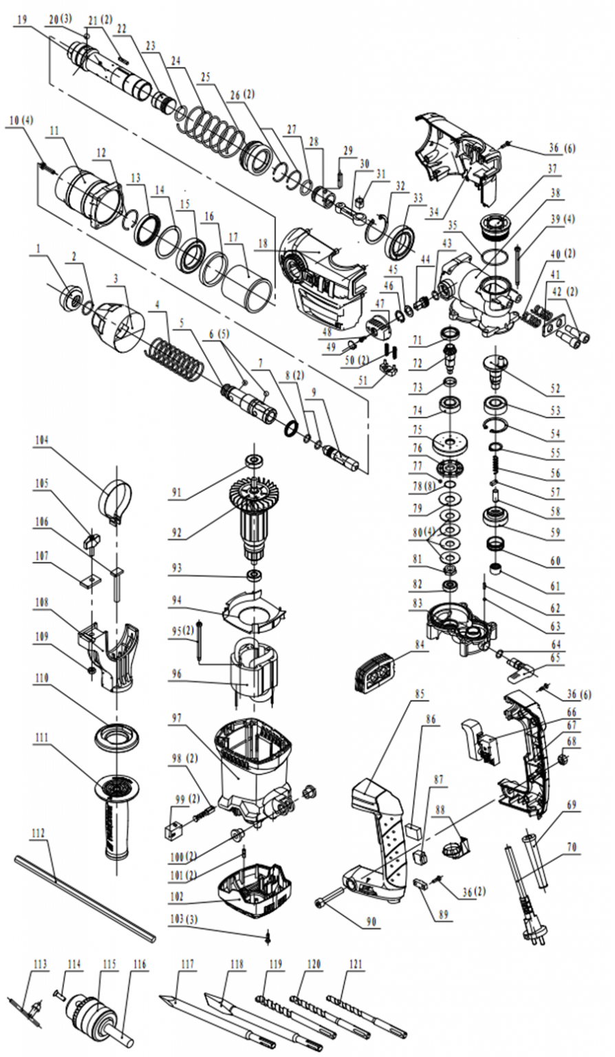 PARKSIDE ROTARY HAMMER DRILL Coreservice