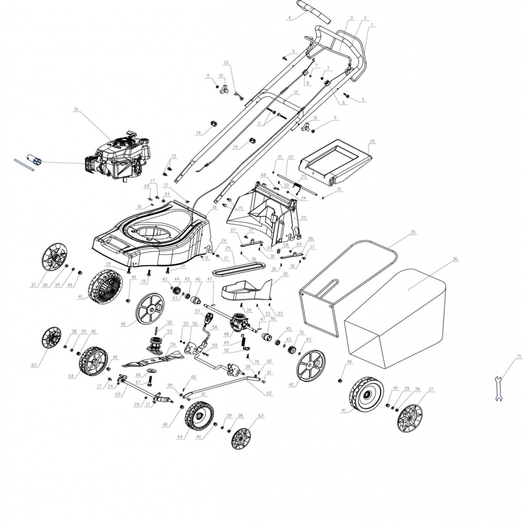 MCGREGOR 41CM SELF PROPELLED PETROL LAWNMOWER WITH SMV ENGINE | Coreservice