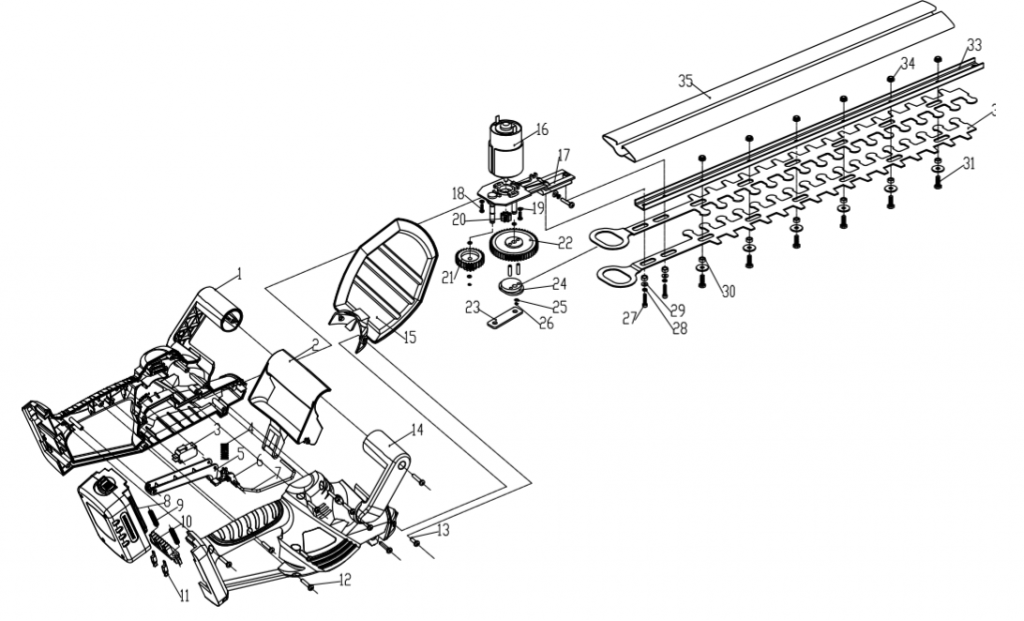 CHALLENGE 18V LION CORDLESS HEDGE TRIMMER Coreservice