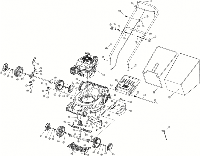 SOVEREIGN 40CM HAND PUSH PETROL LAWNMOWER WITH SV150 ENGINE | Coreservice