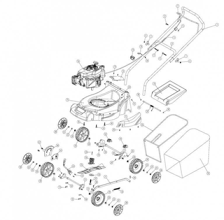 SOVEREIGN 40CM PUSH PETROL LAWNMOWER WITH SV150 ENGINE | Coreservice