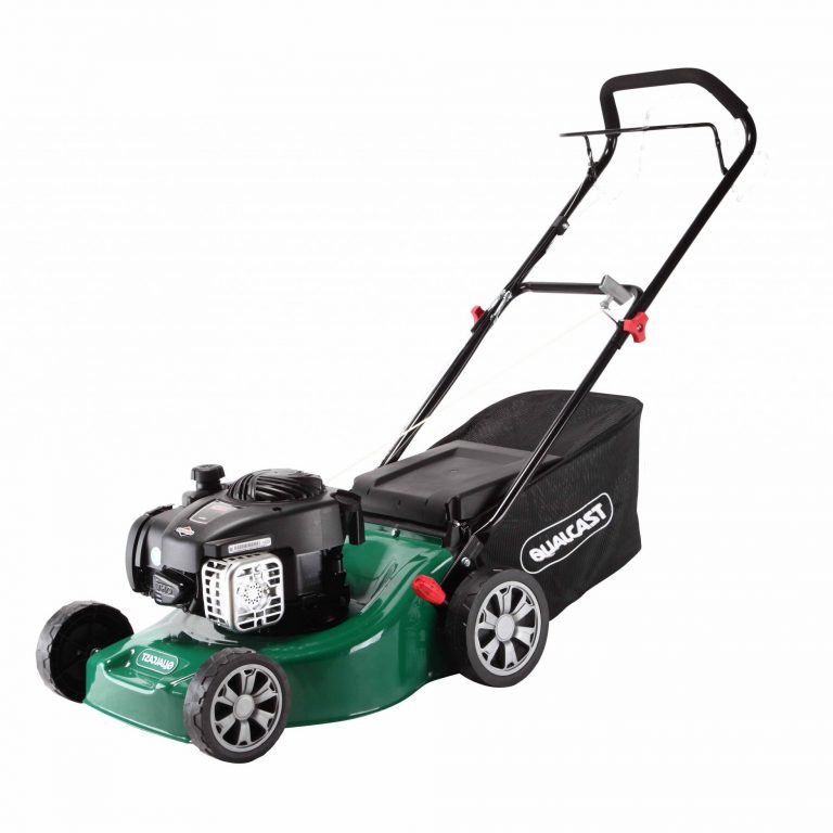 QUALCAST 41CM PUSH PETROL LAWNMOWER WITH BRIGGS & STRATTON