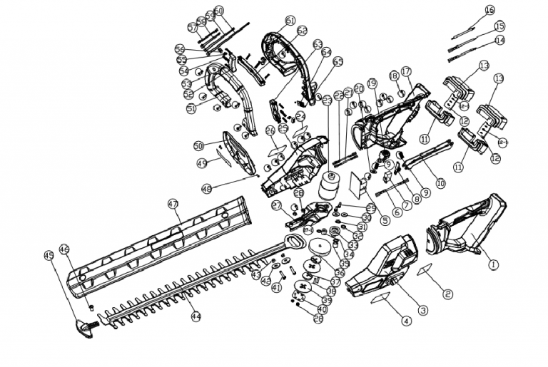 POWERBASE 2X20V 52CM CORDLESS HEDGE TRIMMER Coreservice